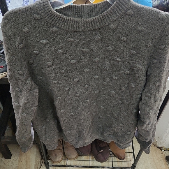 Who What Wear Sweaters - Who What Wear Charcoal Textured Sweater